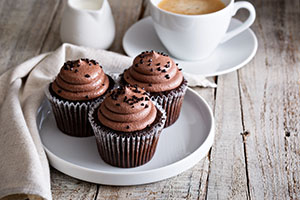 cupcakes de chocolate